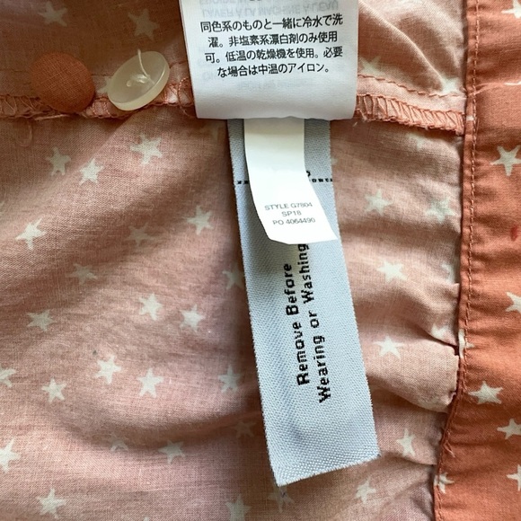 MADEWELL | NWOT STAR SCATTER PURE COTTON TOP WRAP & TIE FRONT PEACH | LARGE - Picture 10 of 12